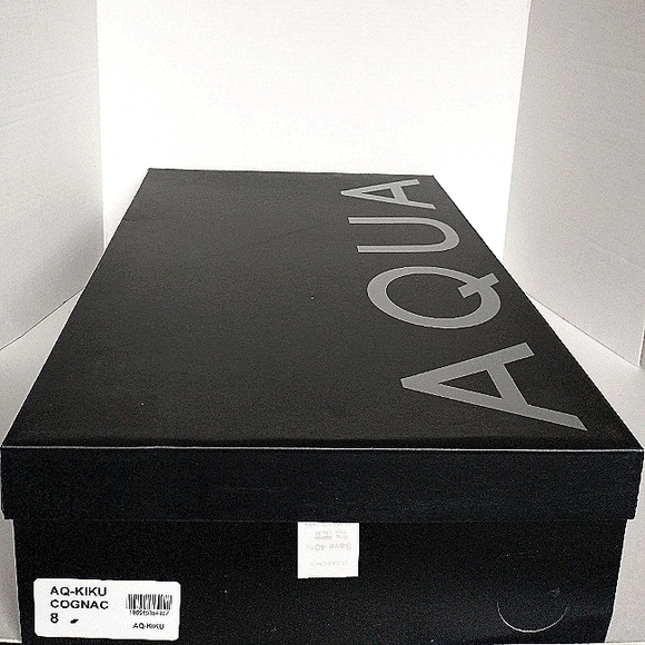 New w/Box Aqua Brand Kiku Genuine Leather Lug Sole Pull-On Tall Boots Size 8 - Picture 8 of 13